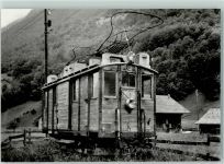 8765 Engi 1958 - Repro SeTB Fe 2/2 21 in lädiertem Zustand kurz vor dem Abbruch in Engi Vorderdorf am 6.7.58