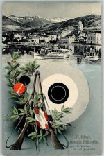 9428 Lachen 1909 Foto AK Schützenfest