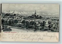 3400 Burgdorf Berthoud 1905 - Teilansicht mit Kirche, Erhaltung Flecken.