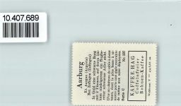 4663 Aarburg - Vignette Wappen Kaffee Hag 1920-1940