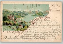 6353 Weggis Lithographie Gebr. Künzli Zürich Dep. No. 243 Basler Lebens- Versicherungs Gesellschaft