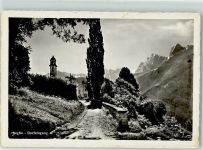 7610 Soglio - Kirche Dorfeingang