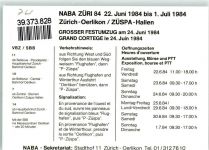 8000 Zürich Karte beschädigt Naba Züri Lageplan Programm Werbung