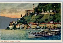 6900 Lugano Künstlerkarte Dampfer Italia