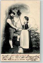 9620 Lichtensteig - Senn und Sennerin Ort lt. Stempel