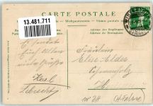 8400 Winterthur 1909 Prägedruck Fahne Lithographie