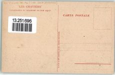 2325 Les Joux-Derrière 1917 - les Graviers Katastrophe Ort handschriftlich