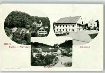 4463 Buus 1918 - Kirche Pfarrhaus Dorfplatz Schulhaus