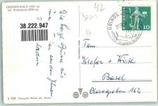 3818 Grindelwald 1960 Foto AK Omnibus Auto Hotel Geschäft Wetterhorn