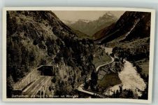 6484 Wassen UR Foto AK Gotthardbahn Tunnel Windgälle