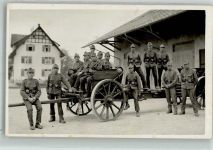 Geschütztransportgespann Soldaten Militär Schweiz Gebrauchsspuren