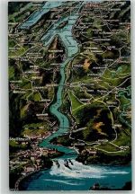 8447 Dachsen Laufen am Rheinfall - Schloss Landkarte Konstanz