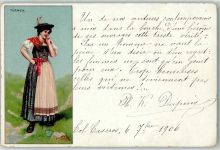 Trachtenfrau Tracht Schweiz 1906