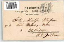 8272 Ermatingen 1898 BOAKC Lithographie Hotel Pension Zum Adler Schloss Arenaberg Rathaus Kuranstalt Schloss Hard Gebrauchsspuren, bitte Scan genau beachten!