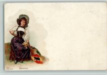 Bernerin mit Wappen Tracht Schweiz 1900