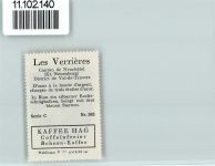 2126 Les Verrières - Vignette Wappen Kaffee Hag ca 1920-1940