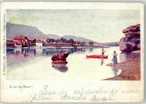 2416 Les Brenets 1904 Künstlerkarte Le Lac sign. Pfisterer