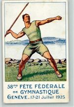 1200 Genève Genf - 58 Fete Federale de Gymnastique 1925