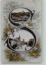 8200 Schaffhausen Sciaffusa Passepartout Buchstabe S Buchstabenkarte Straßenbahn