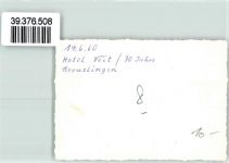 8280 Kreuzlingen 1960 Privatfoto KEINE AK Hotel Veit 70 Jahre