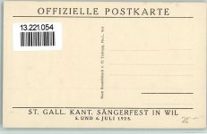 9500 Wil SG - St. Gallisches Kantonal Sängerfest 1925