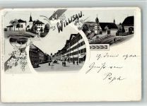 6130 Willisau 1900 BOAKC Lithographie 2 zeiliger Balkenstempel
