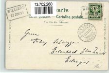 6130 Willisau 1900 BOAKC Lithographie 2 zeiliger Balkenstempel