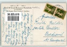 3800 Interlaken 1931 Lithographie / Künstlerkarte Hotel Gasthaus Harderkulm
