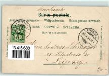 Säntis 1901 Lithographie Gasthof Säntis Meteorologische Station Edelweiss Enzian