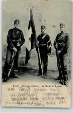 Colombier NE La Garde du Drapeau Ort lt. Stempel Militär Schweiz 1907 Gebrauchsspuren