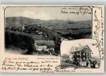 9633 Hemberg 1903 - Pension Klauser, Familie steht vor dem Haus AK