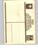 1929 , Jungen setzen eine Fahne Bundesfeier Ganzsachen Schweiz Künstlerkarte