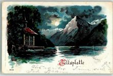 Tellskapelle 1902 Gebrauchsspuren Tellsplatte Vierwaldstättersee Mondscheinkarte