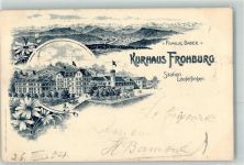 4448 Läufelfingen 1904 Lithographie Kurhaus Frohburg Fam. Bader