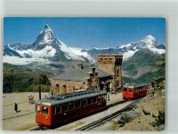 Gornergrat Foto AK Bahnhof Gornergrat Eisenbahn Matterhorn