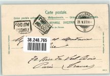 1337 Vallorbe 1907 Foto AK Viadukt Marke bildseitig