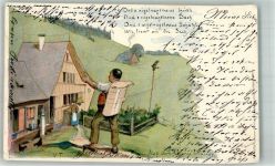 1902 Gebrauchsspuren Aus dem Alpenzellerland Senner E nigelnagelneues Hüsli sign. VT.