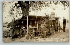 Grenzbesetzung Unterstand Bataillon 80 II Comp. Militär Schweiz 1914 Foto AK