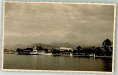 6000 Luzern Lucerne Foto AK Dampfschiff Ort handschriftlich