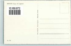 6816 Bissone - Blick auf Bissone m. Kirche u. Eisenbahnstrecke