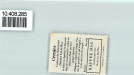 2053 Cernier - Vignette Wappen Kaffee Hag ca 1920-1940 Sperber