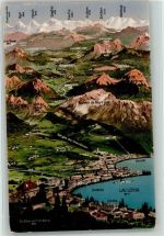 1820 Montreux - Vogelschau Region Genfersee