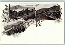 6353 Weggis Vorläufer Schnurtobelbrücke Rigi Kaltbad Rigi Pirst Lithographie