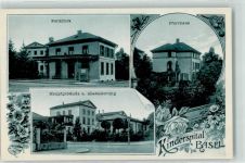 4000 Basel Bâle - Kinderspital Poliklinik Pfarrhaus Hauptgebäude u. Absonderung