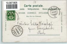 6415 Arth 1902 Gebrauchsspuren Zugersee AK