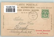 3800 Interlaken 1907 Prägedruck Passepartout Edelweiss Lithographie