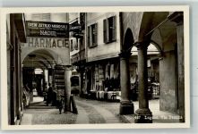 6900 Lugano Foto AK Via Pessina Geschäft