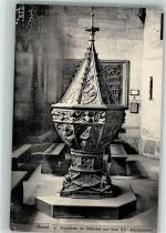 4000 Basel Bâle Foto AK Kirche Taufstein im Münster