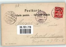 2740 Moutier 1898 Gebrauchsspuren sign. Huguenin Künstlerkarte