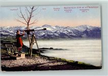 8340 Hinwil - Aussichtspunkt mit einem Fernrohr - Bachtel Kulm mit Nebelmeer